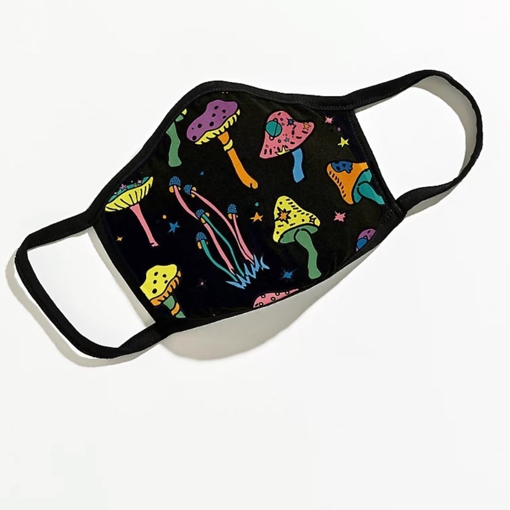 A-Lab Mushroom Black Face Mask, Black/Multi, O/S, NWT, For Bundles Only